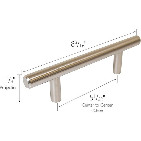 NEW Design House 182634 Truss 8" Bar 5" Center To Center Cabinet Pull Stainless - Picture 2 of 6